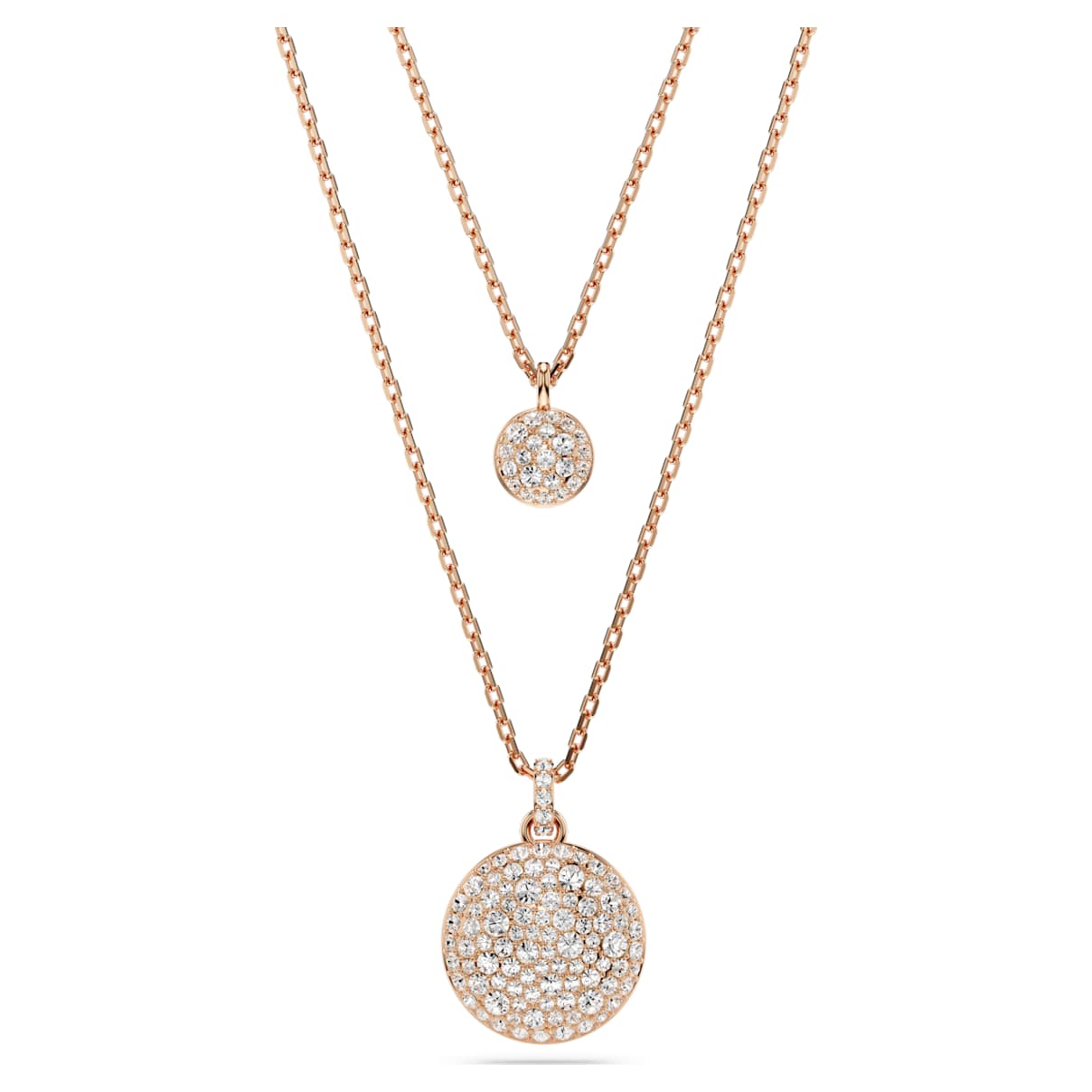 SUBLIMA LAYERED PENDANT WHITE ROSE GOLD TONE PLATED