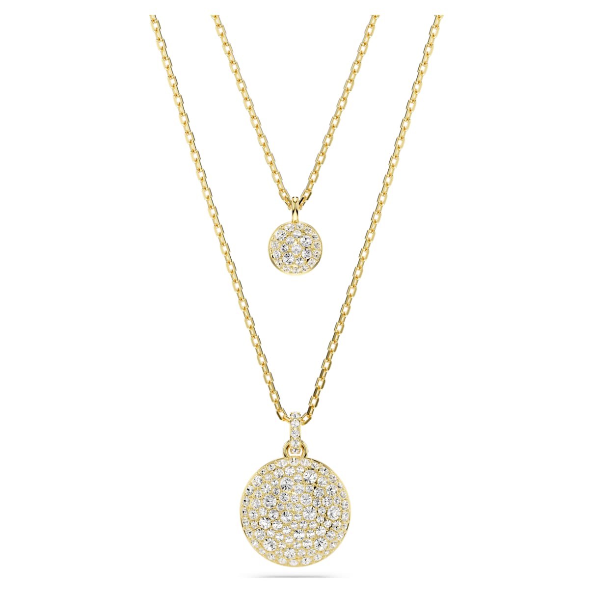 SUBLIMA LAYERED PENDANT WHITE GOLD TONE PLATED