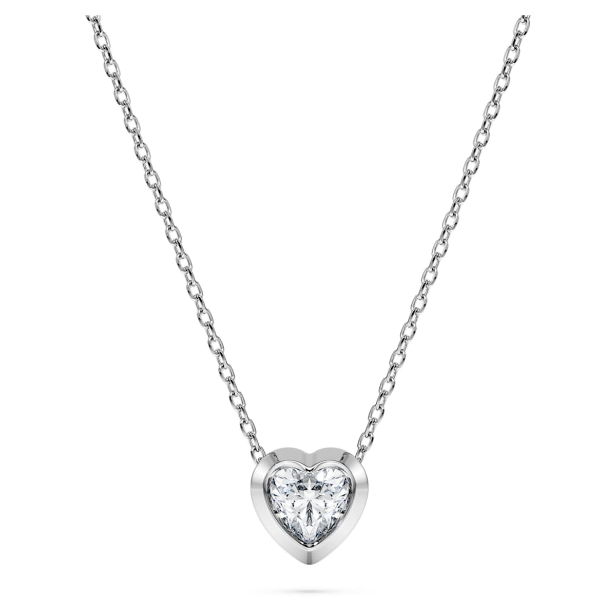 ETERNITY PENDANT LAB GROWN DIAMONDS 0 5 CT TW HEART SHAPE STERLING SILVER
