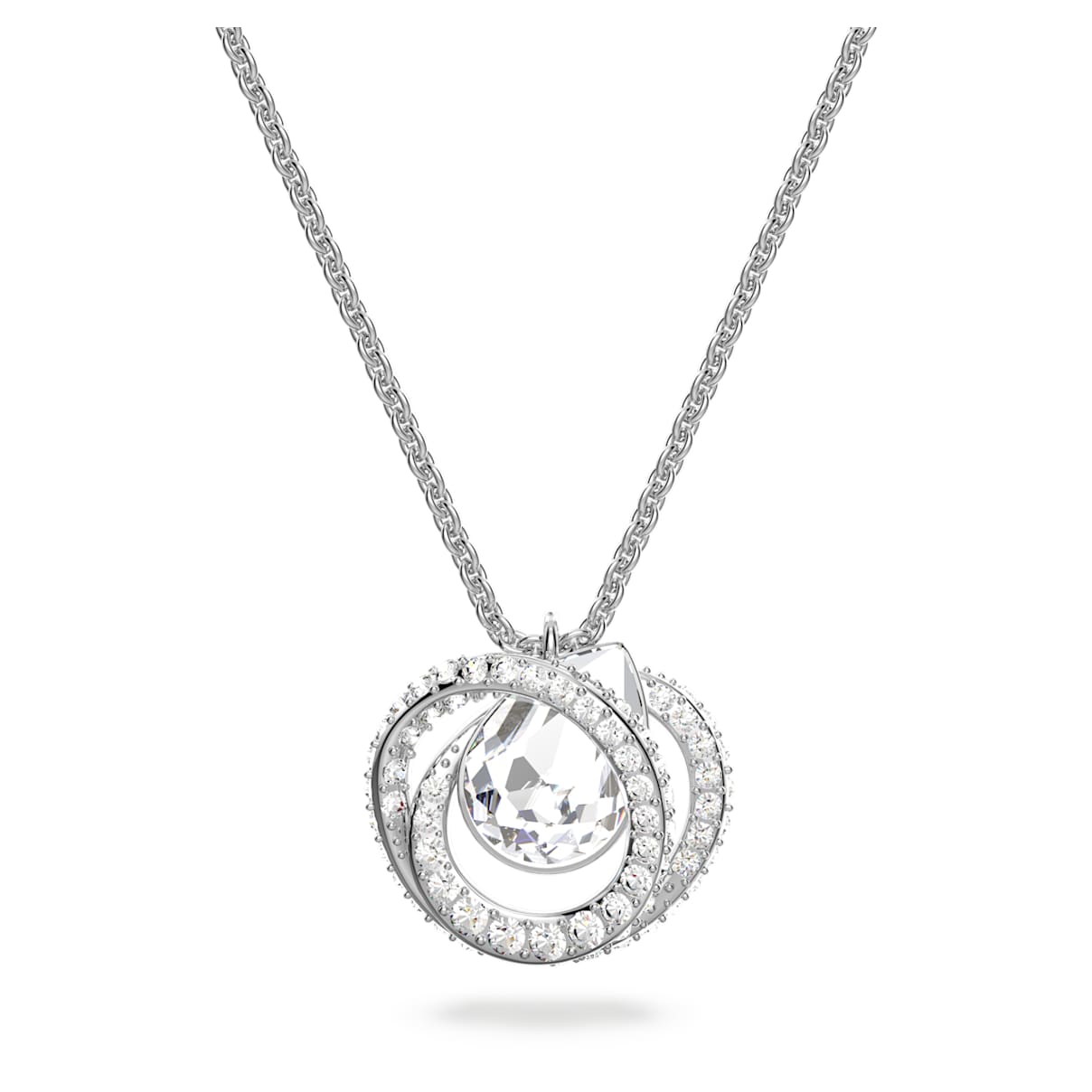 GENERATION PENDANT WHITE RHODIUM PLATED