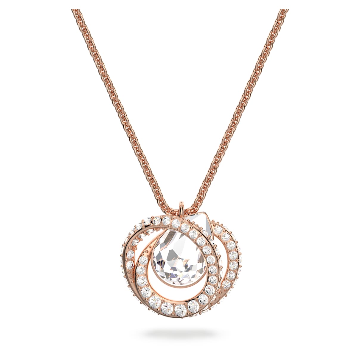 GENERATION PENDANT WHITE ROSE GOLD TONE PLATED