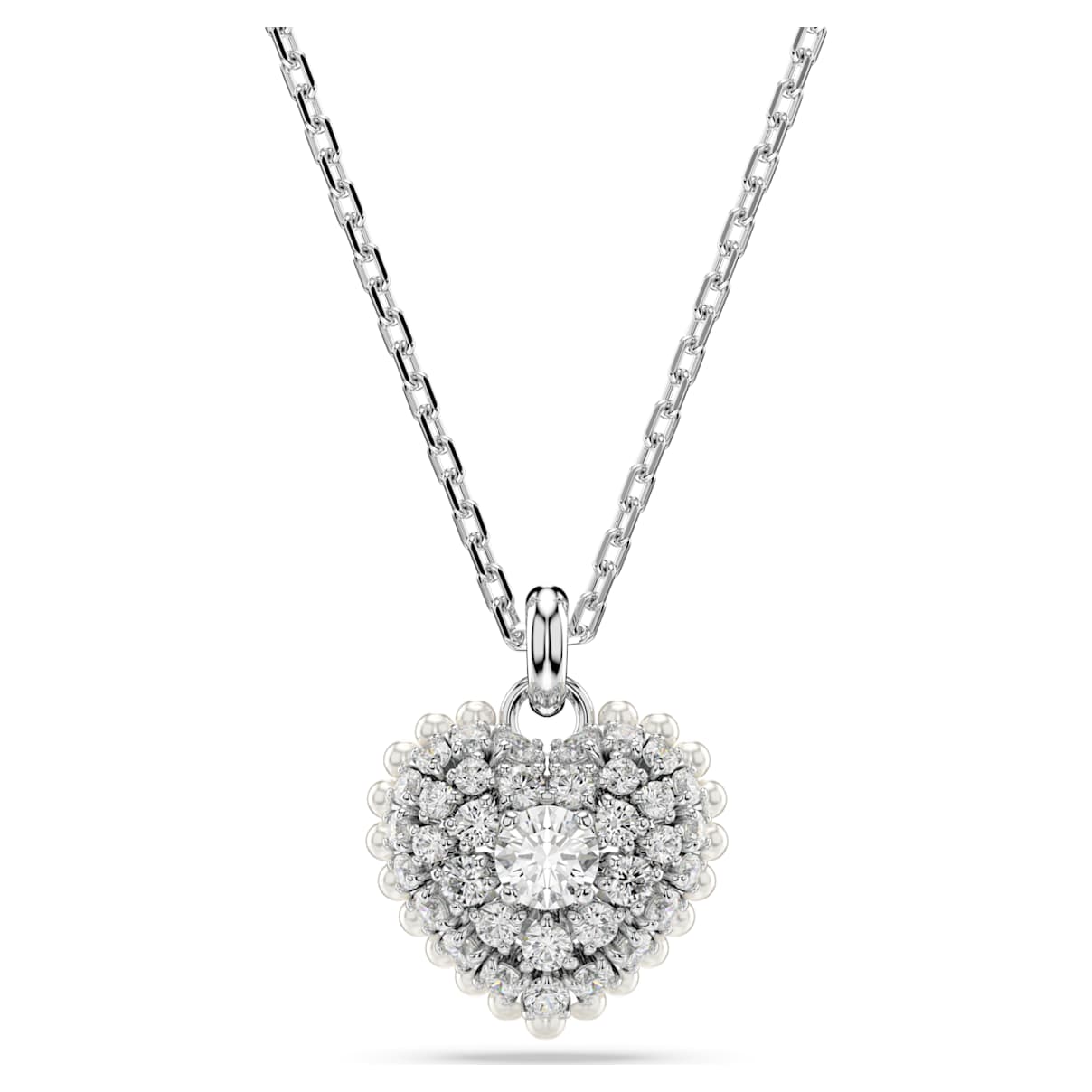 IDYLLIA PENDANT HEART WHITE RHODIUM PLATED