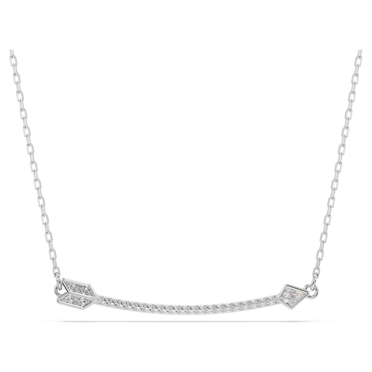 IDYLLIA PENDANT MIXED CUTS ARROW WHITE RHODIUM PLATED