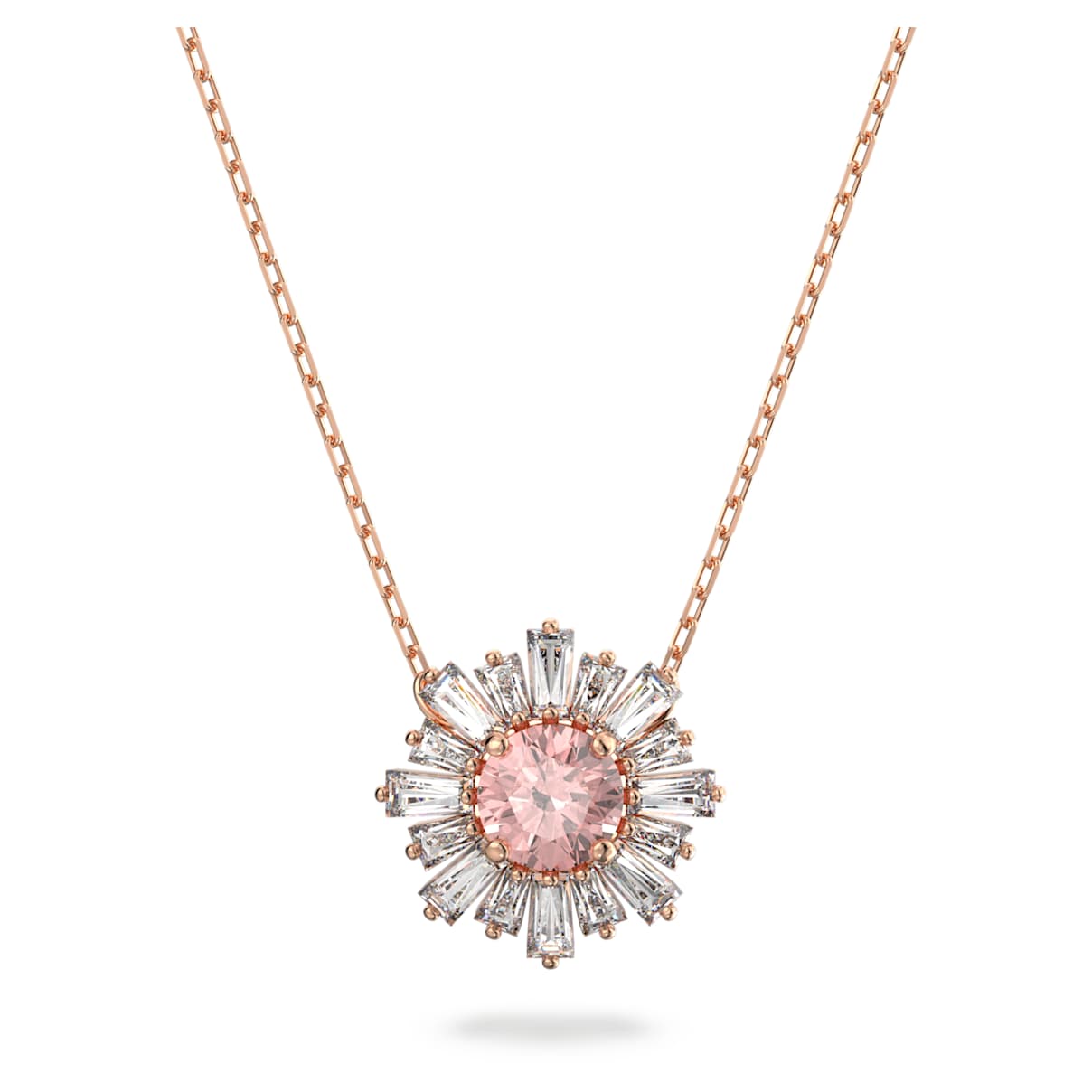 IDYLLIA PENDANT MIXED CUTS SUN PINK ROSE GOLD TONE PLATED