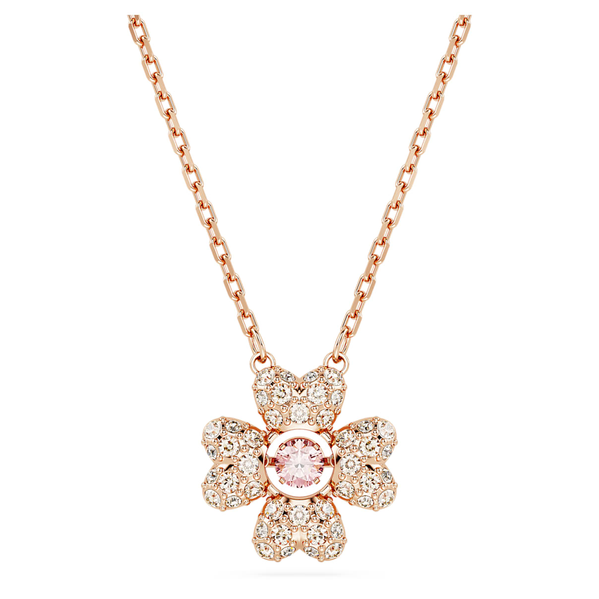 IDYLLIA PENDANT CLOVER WHITE ROSE GOLD TONE PLATED