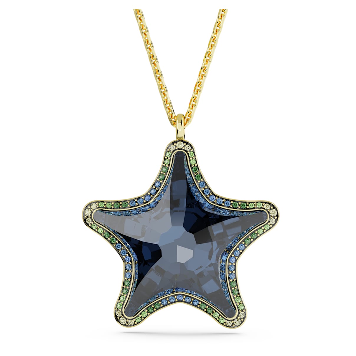 IDYLLIA SCS PENDANT STARFISH BLUE GOLD TONE PLATED