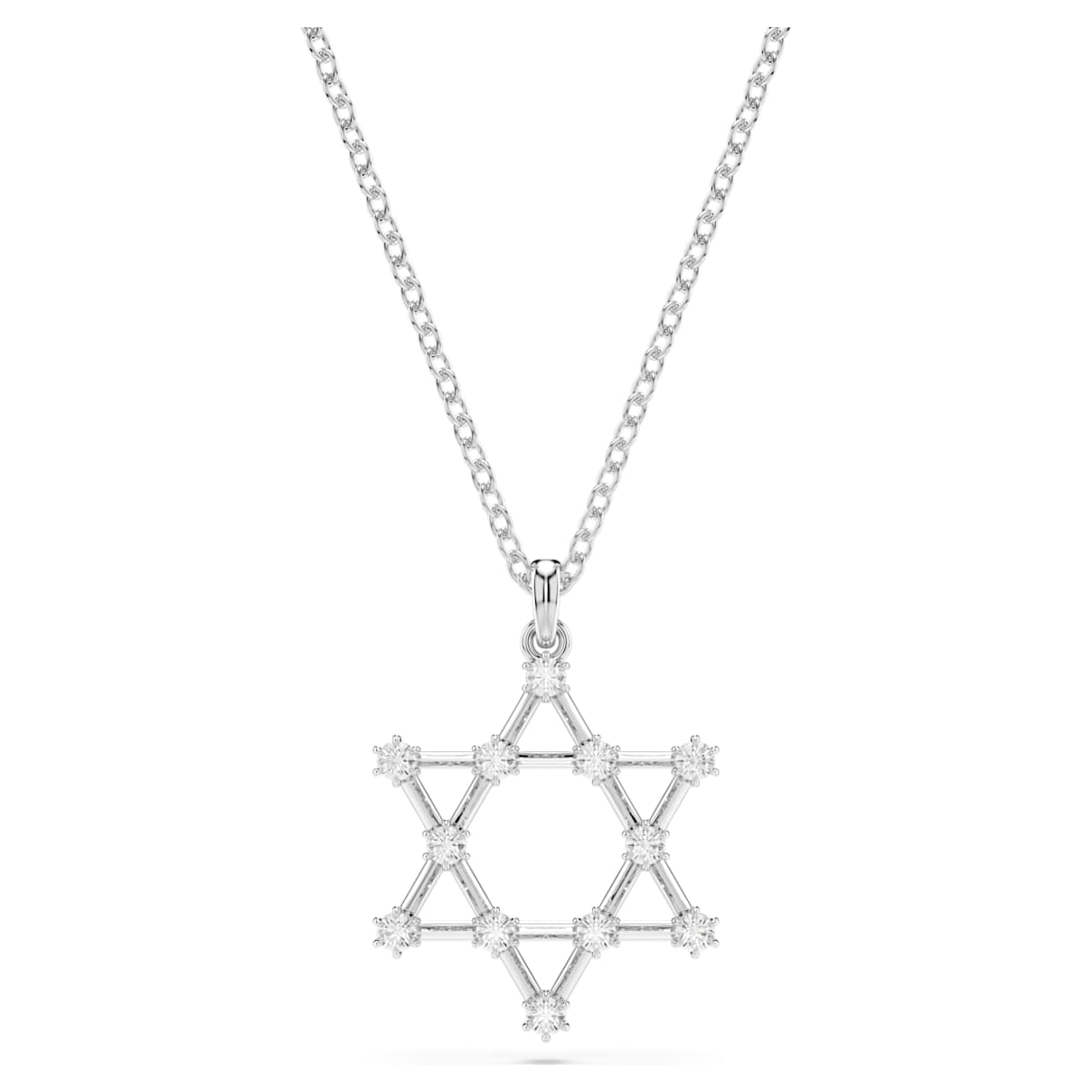 INSIGNE PENDANT ROUND CUT STAR WHITE RHODIUM PLATED