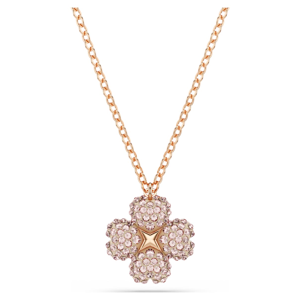 LATISHA PENDANT FLOWER PINK ROSE GOLD TONE PLATED