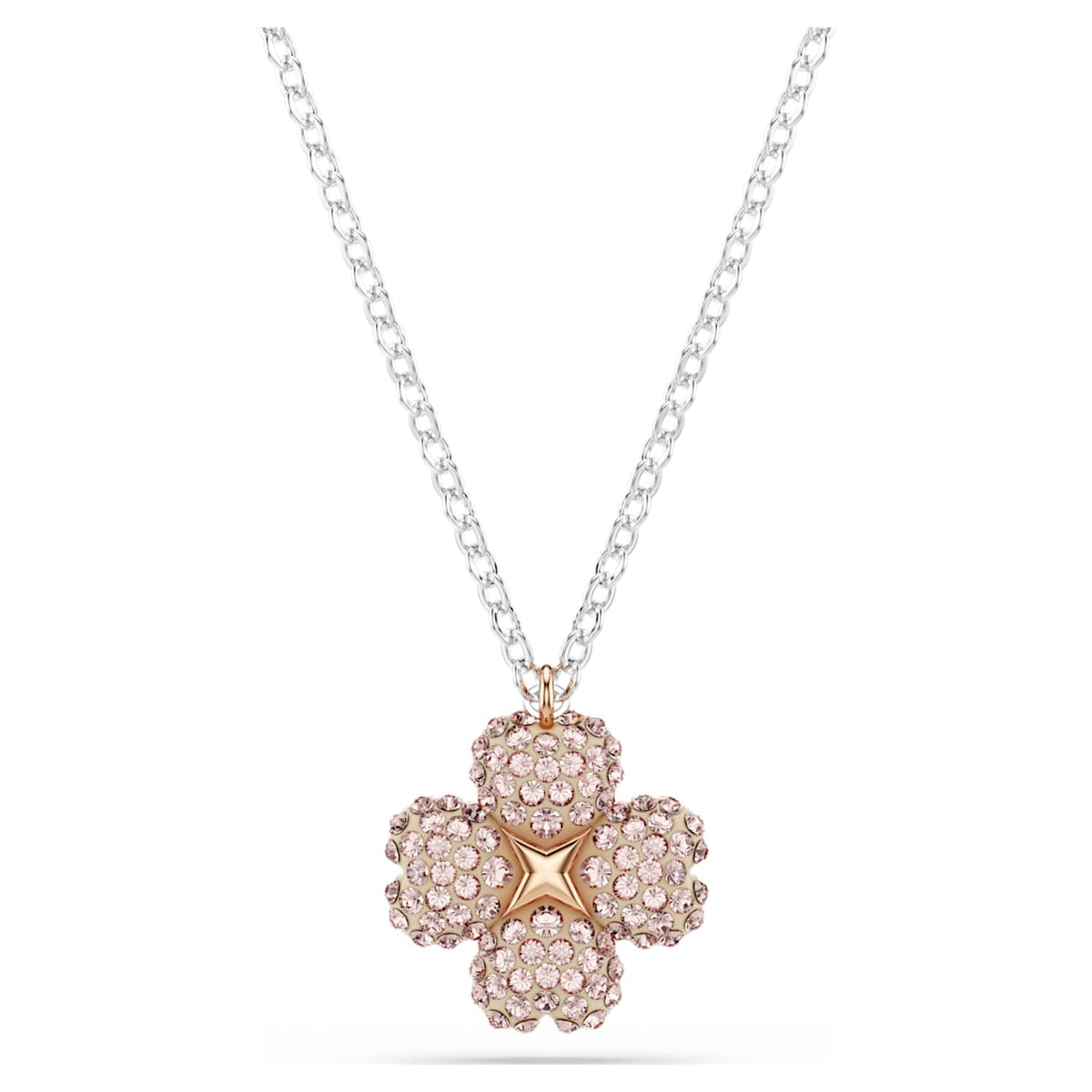 LATISHA PENDANT FLOWER PINK MIXED METAL FINISH
