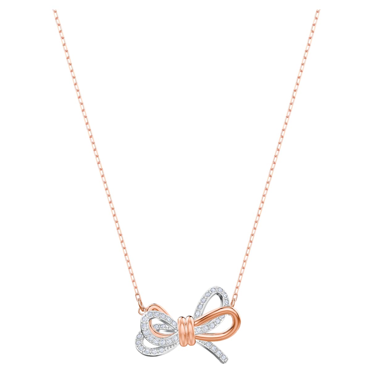 LIFELONG BOW PENDANT BOW WHITE MIXED METAL FINISH