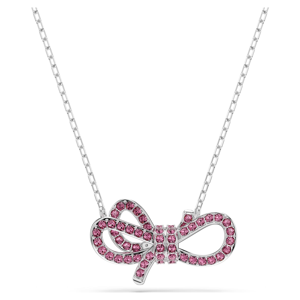 LIFELONG BOW PENDANT BOW PINK RHODIUM PLATED
