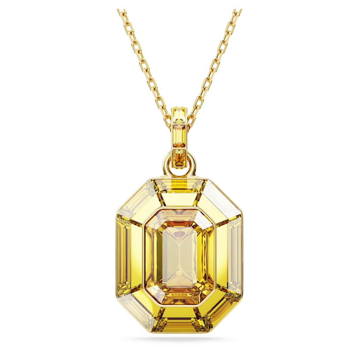 LUCENT PENDANT OCTAGON SHAPE YELLOW GOLD TONE PLATED