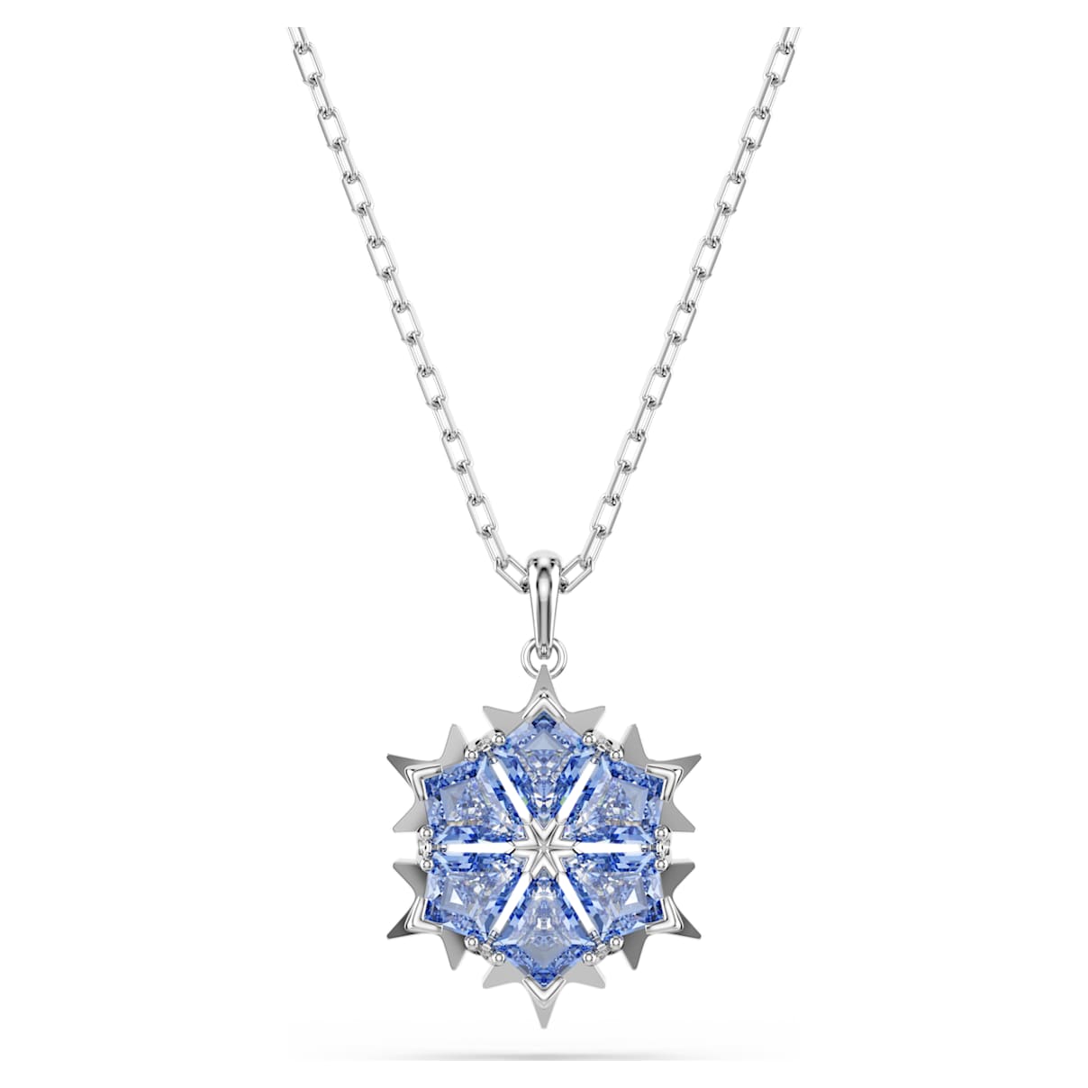MAGIC PENDANT SNOWFLAKE BLUE RHODIUM PLATED