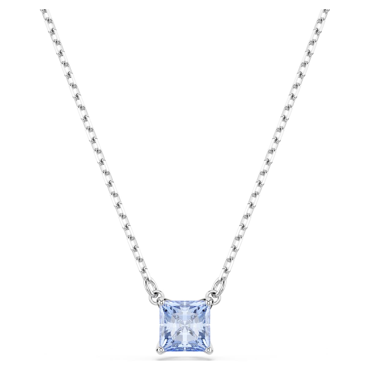 MATRIX PENDANT SQUARE CUT BLUE RHODIUM PLATED