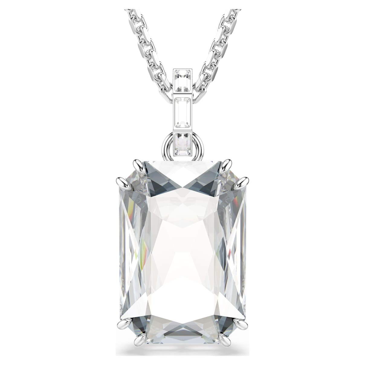 MILLENIA PENDANT OCTAGON CUT WHITE RHODIUM PLATED