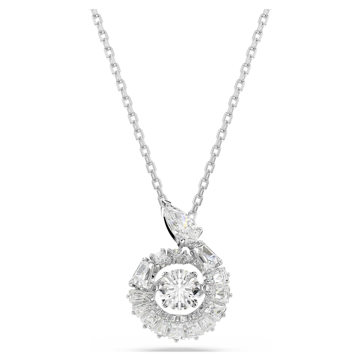 SNAKE PENDANT MIXED CUTS YEAR OF THE SNAKE WHITE RHODIUM PLATED