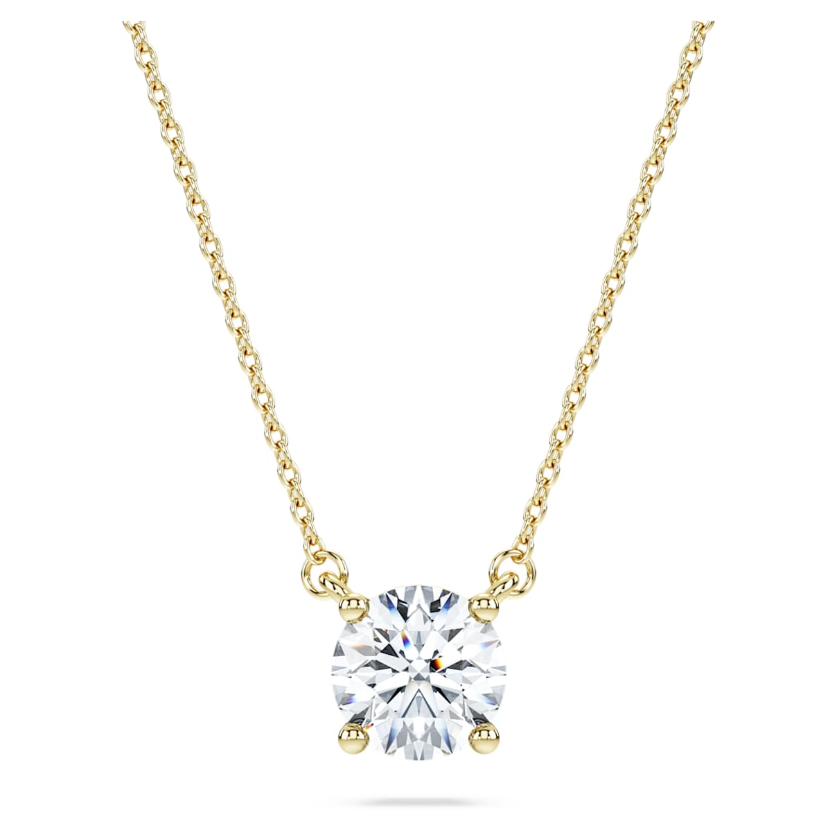 ETERNITY SOLITAIRE PENDANT LAB GROWN DIAMONDS 1 CT TW ROUND SHAPE 14K YELLOW GOLD
