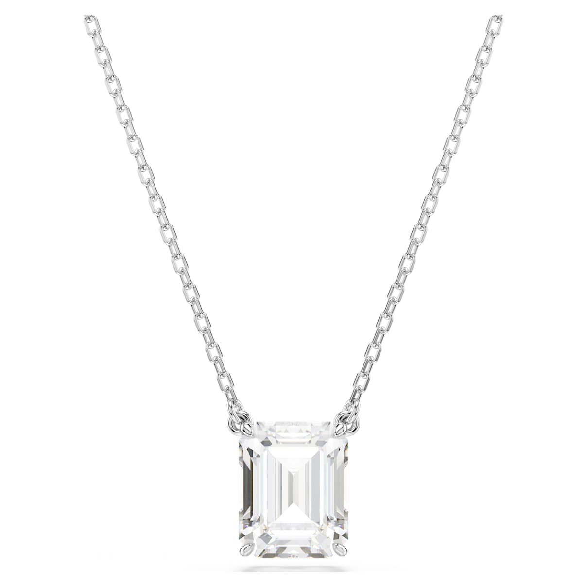 STILLA PENDANT OCTAGON CUT WHITE RHODIUM PLATED