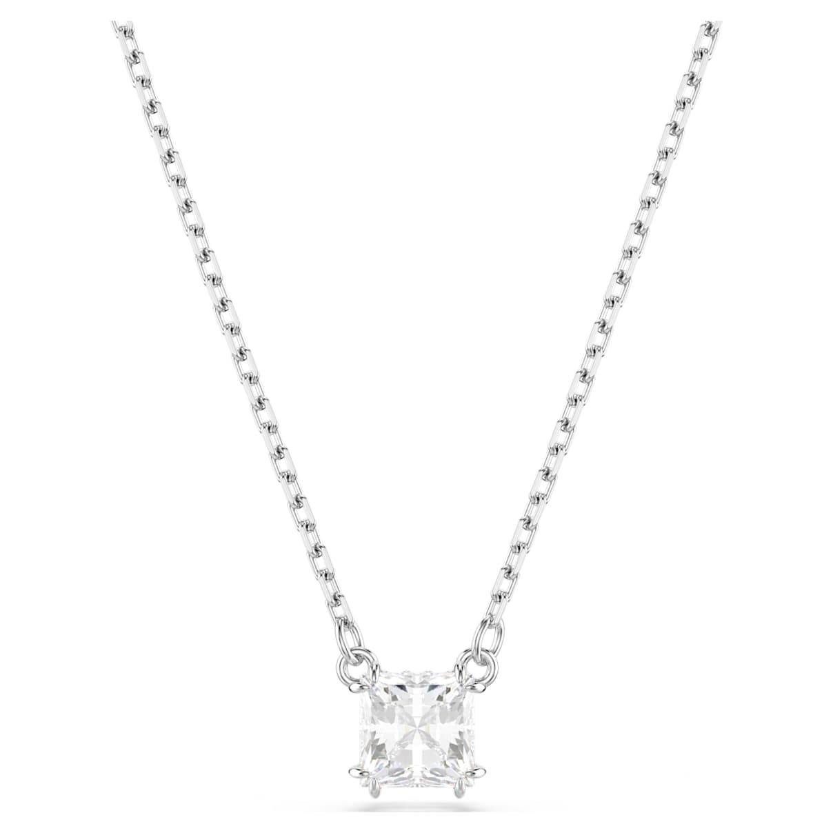 STILLA ATTRACT PENDANT SQUARE CUT WHITE RHODIUM PLATED