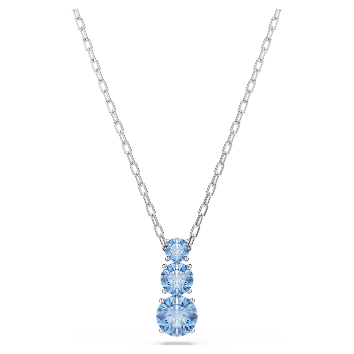 STILLA ATTRACT PENDANT ROUND CUT BLUE RHODIUM PLATED