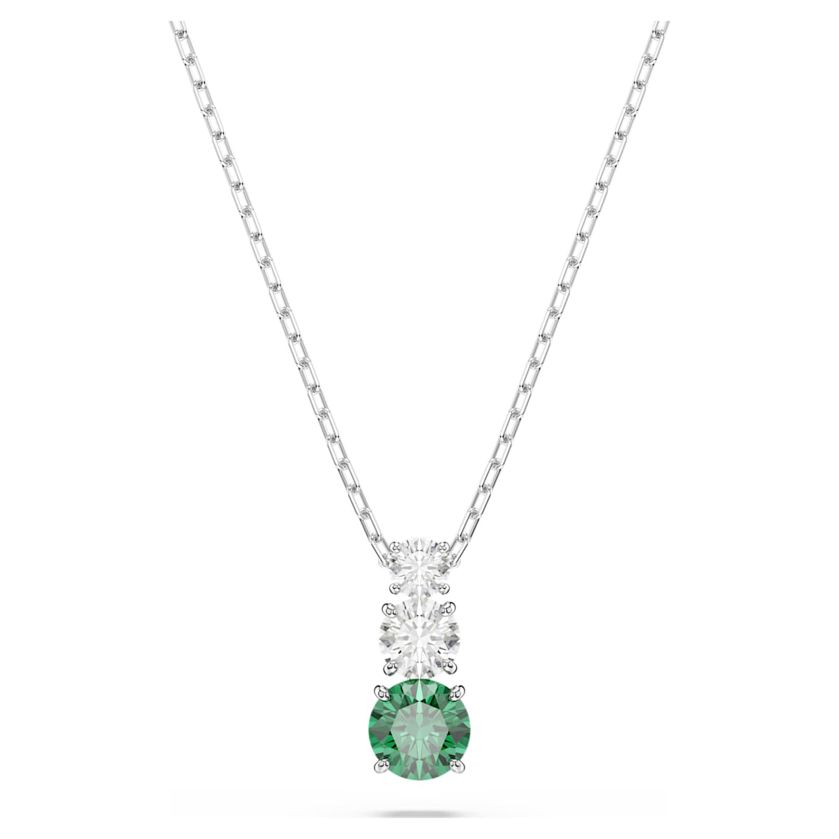 STILLA ATTRACT PENDANT GREEN RHODIUM PLATED