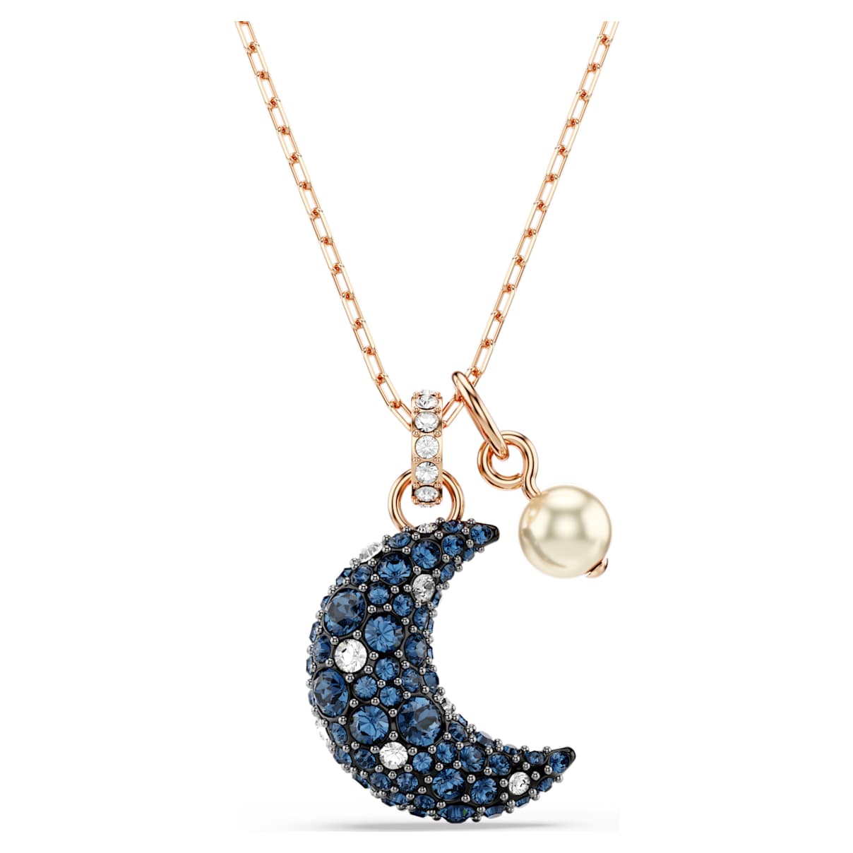 SUBLIMA PENDANT CRYSTAL PEARL MOON MULTICOLORED ROSE GOLD TONE PLATED