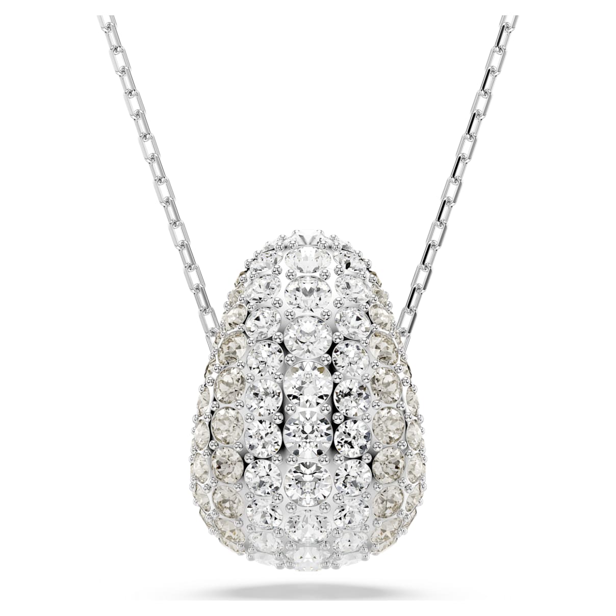 SUBLIMA PENDANT ROUND CUT WHITE RHODIUM PLATED