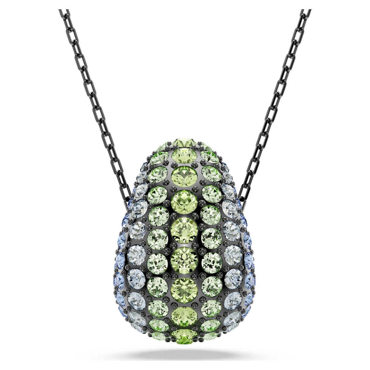 SUBLIMA PENDANT ROUND CUT MULTICOLORED RUTHENIUM PLATED
