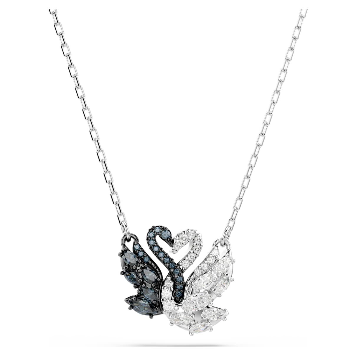 SWAN PENDANT SWAN BLACK MIXED METAL FINISH