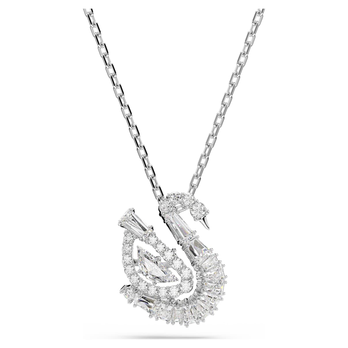SWAN PENDANT MIXED CUTS SWAN WHITE