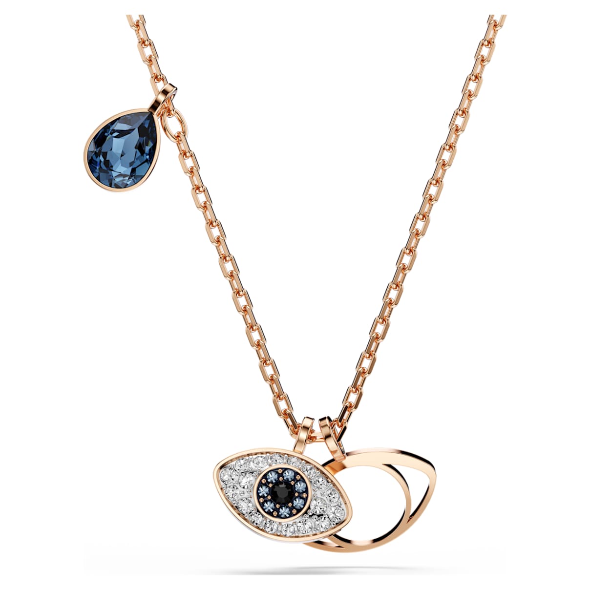SYMBOLICA PENDANT EYE MULTICOLORED ROSE GOLD TONE PLATED