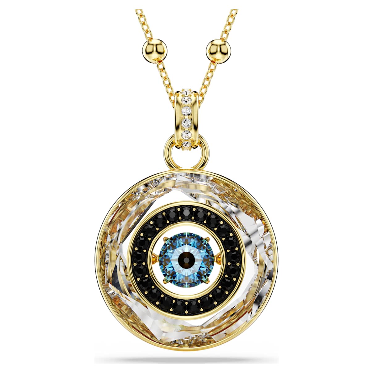 SYMBOLICA PENDANT EVIL EYE MEDIUM MULTICOLORED GOLD TONE PLATED