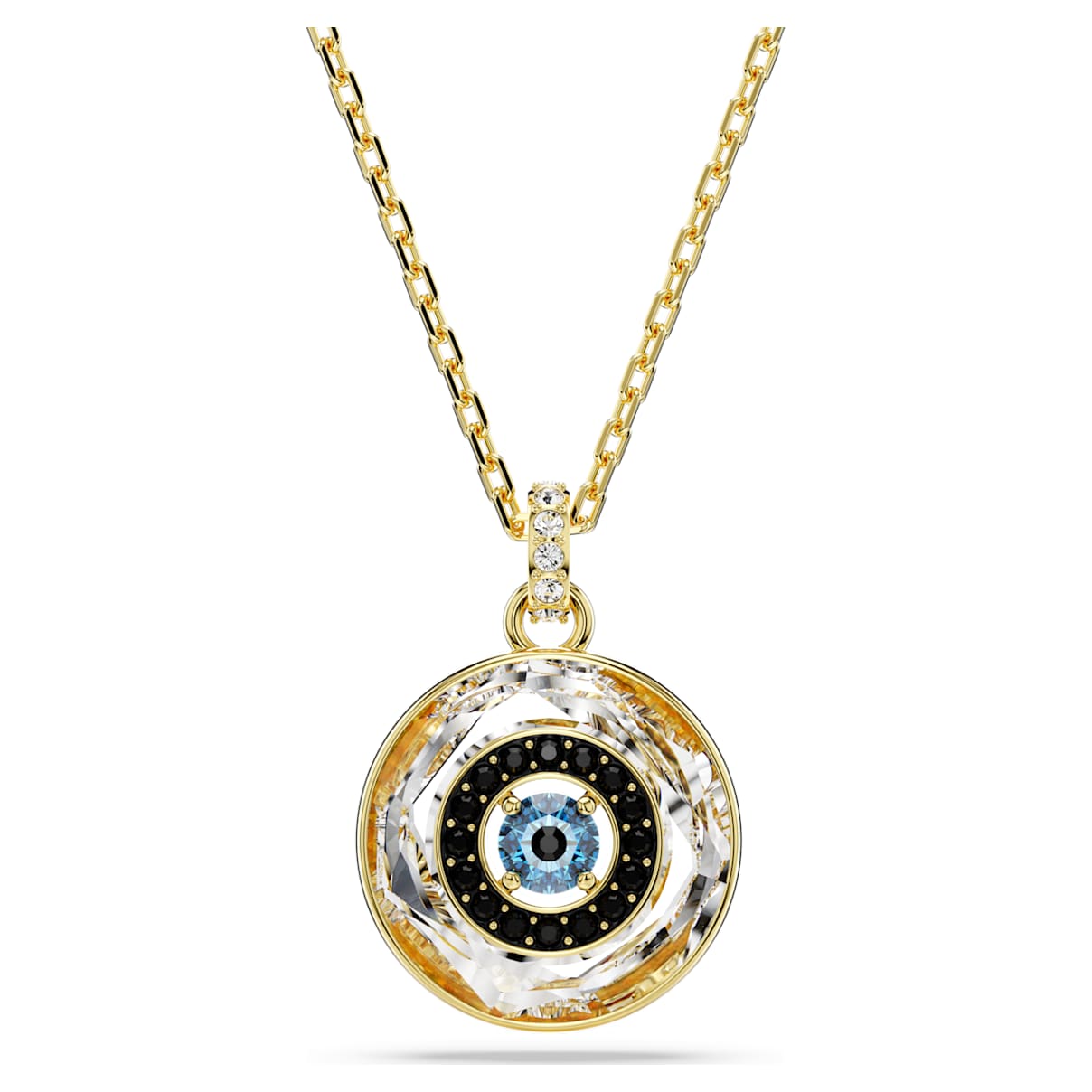 SYMBOLICA PENDANT EVIL EYE SMALL MULTICOLORED GOLD TONE PLATED