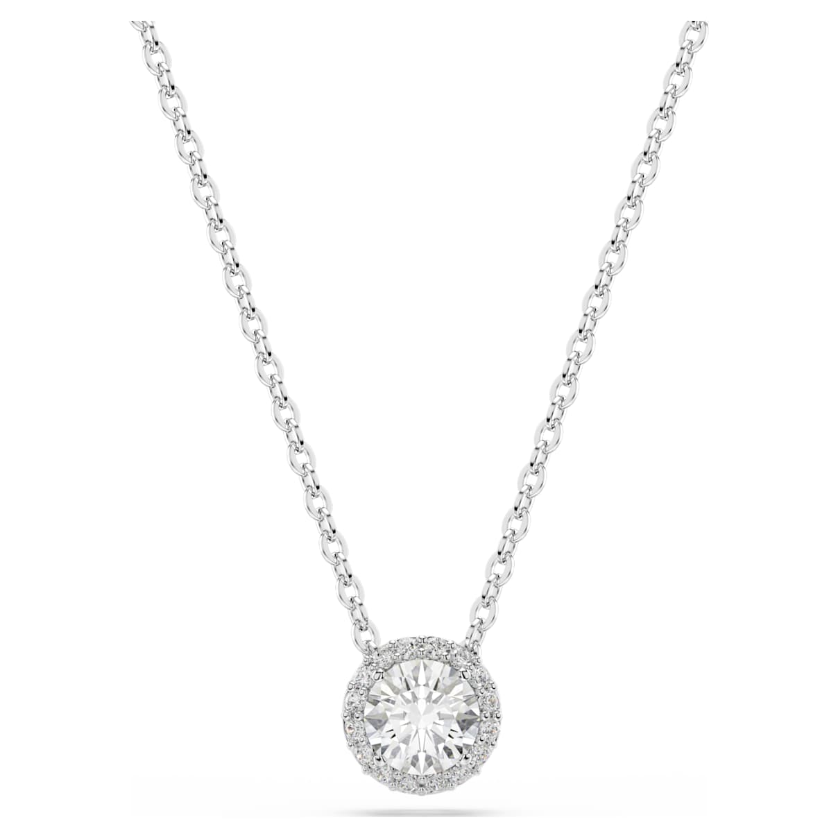 UNA ANGELIC PENDANT ROUND CUT WHITE RHODIUM PLATED