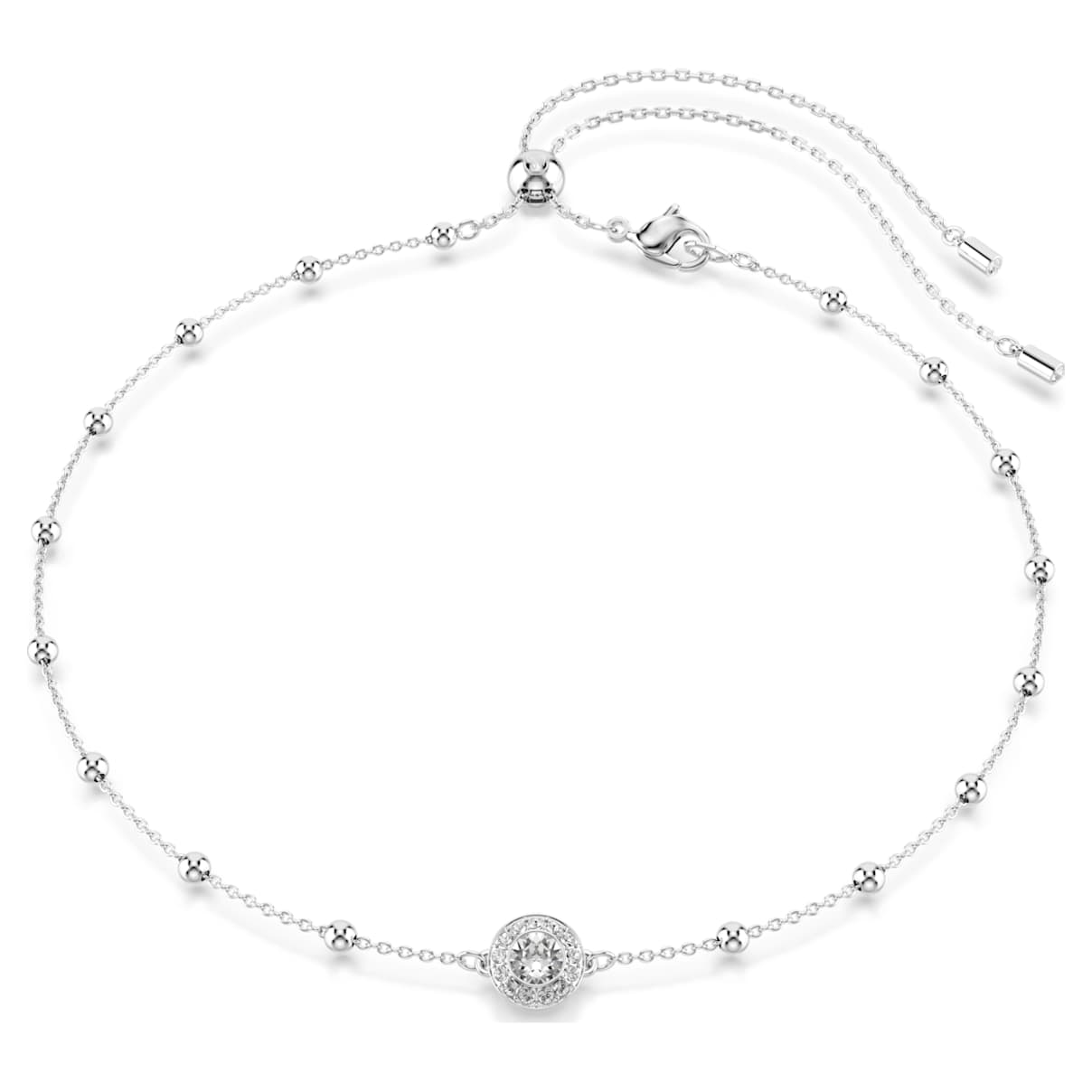 UNA ANGELIC PENDANT ROUND CUT DOUBLE SIDED MOTIFS WHITE RHODIUM PLATED