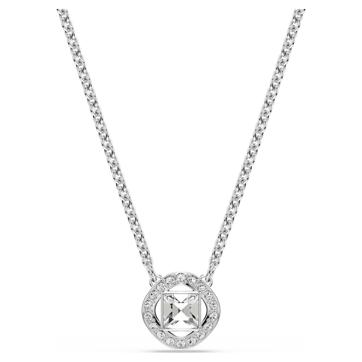 UNA ANGELIC PENDANT MIXED CUTS WHITE RHODIUM PLATED