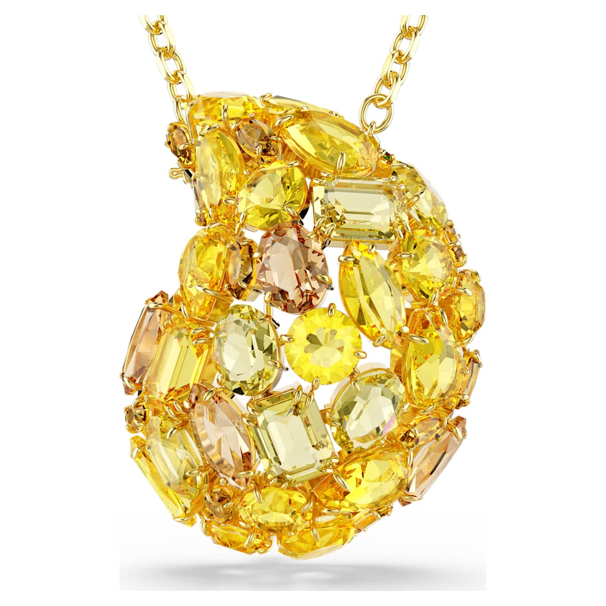 GEMA PENDANT AND BROOCH YELLOW GOLD TONE PLATED