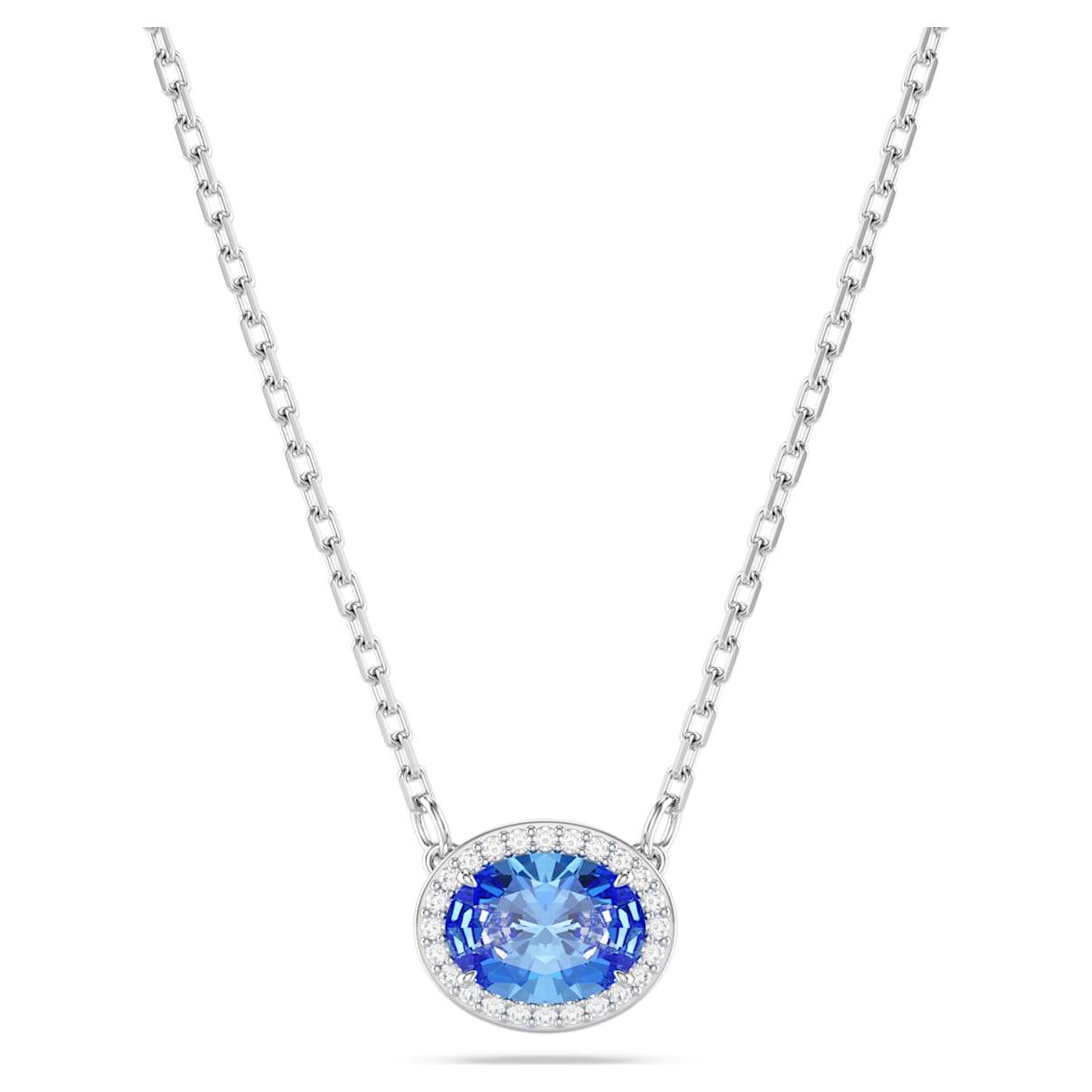 CONSTELLA NECKLACE OVAL CUT BLUE RHODIUM PLATED