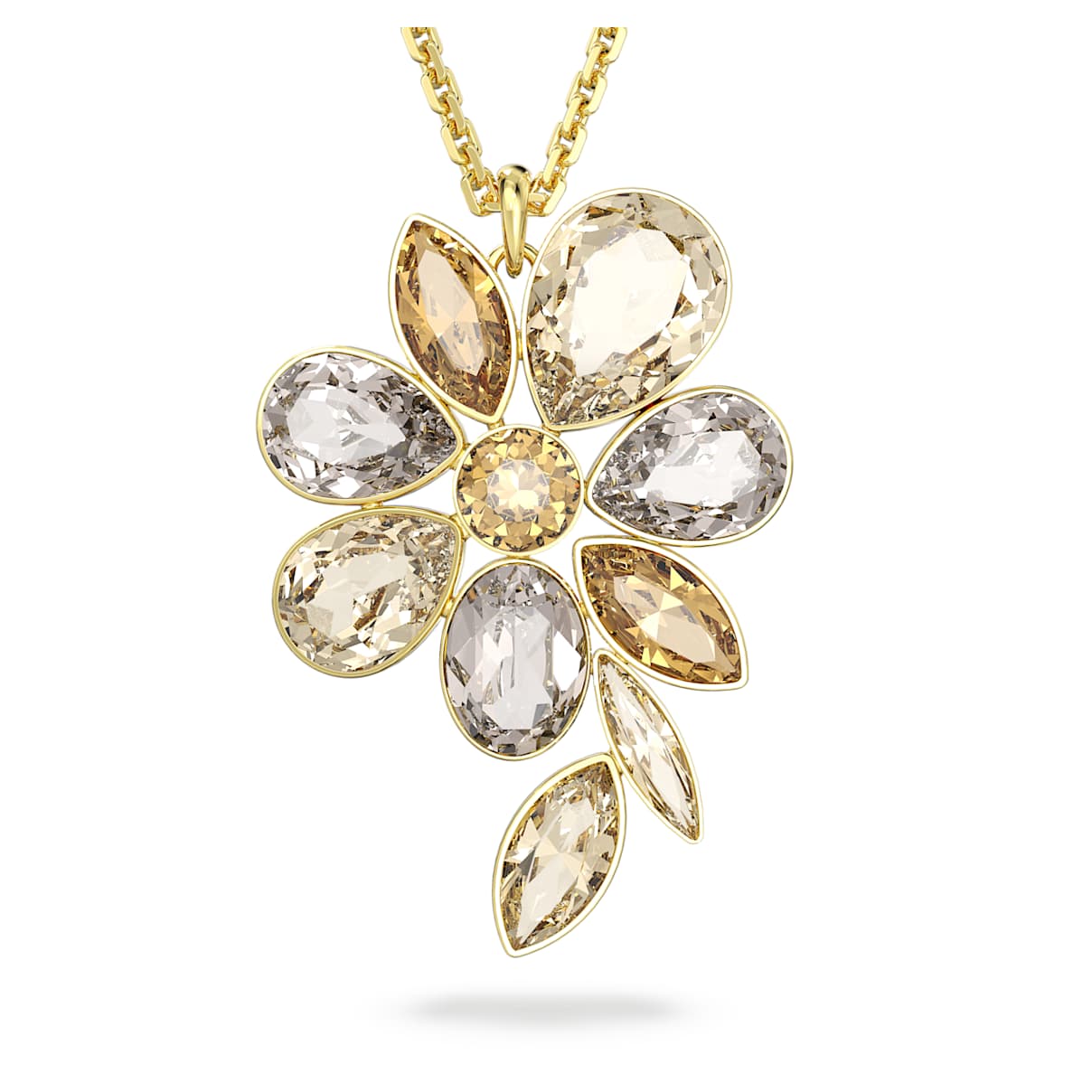 ELEGANCE OF AFRICA NECKLACE FLOWER MULTICOLORED GOLD TONE PLATED