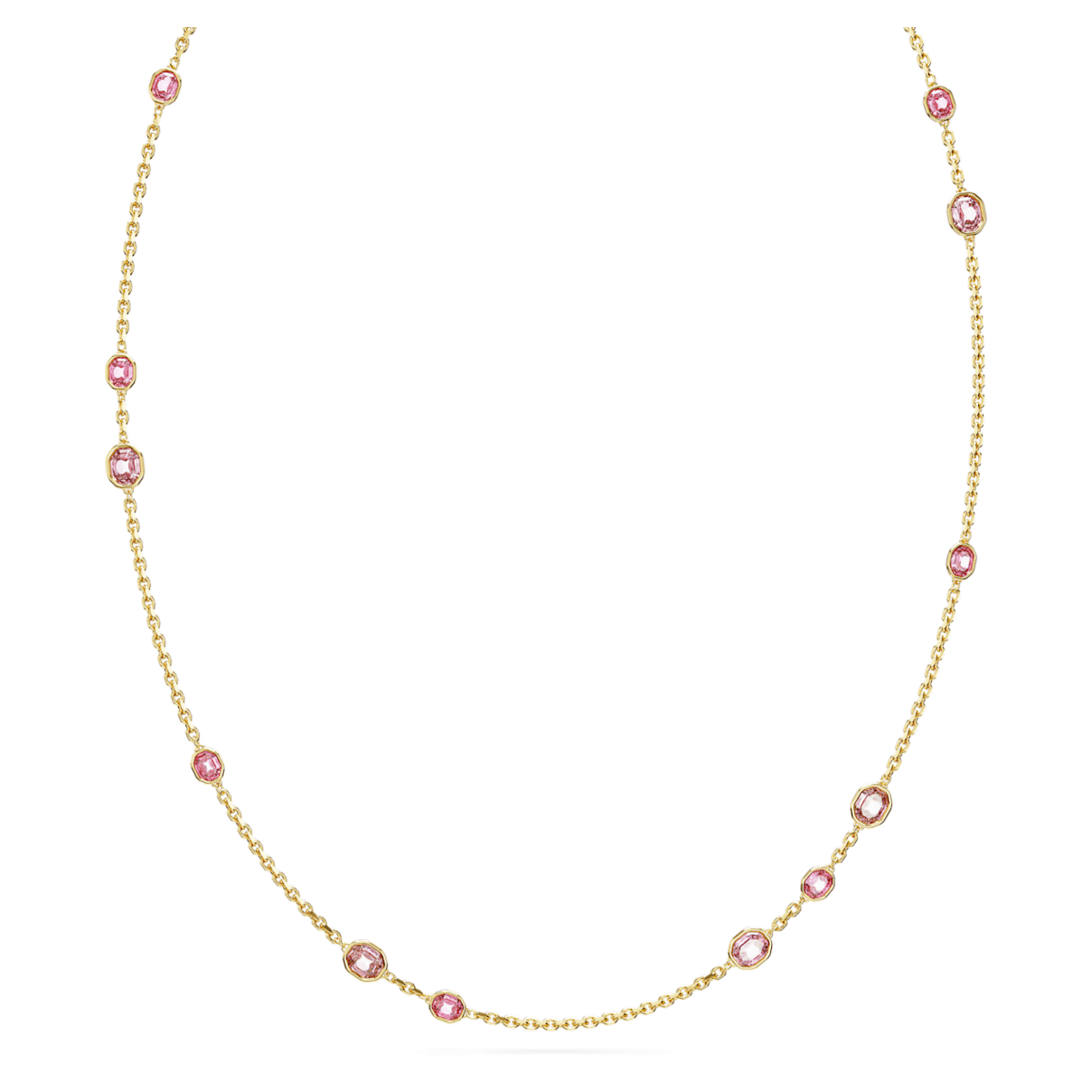 IMBER STRANDAGE OCTAGON CUT LONG PINK GOLD TONE PLATED