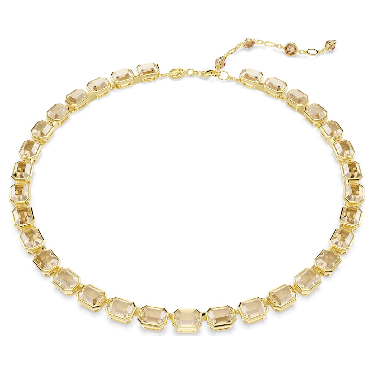 MILLENIA NECKLACE OCTAGON CUT YELLOW GOLD TONE PLATED