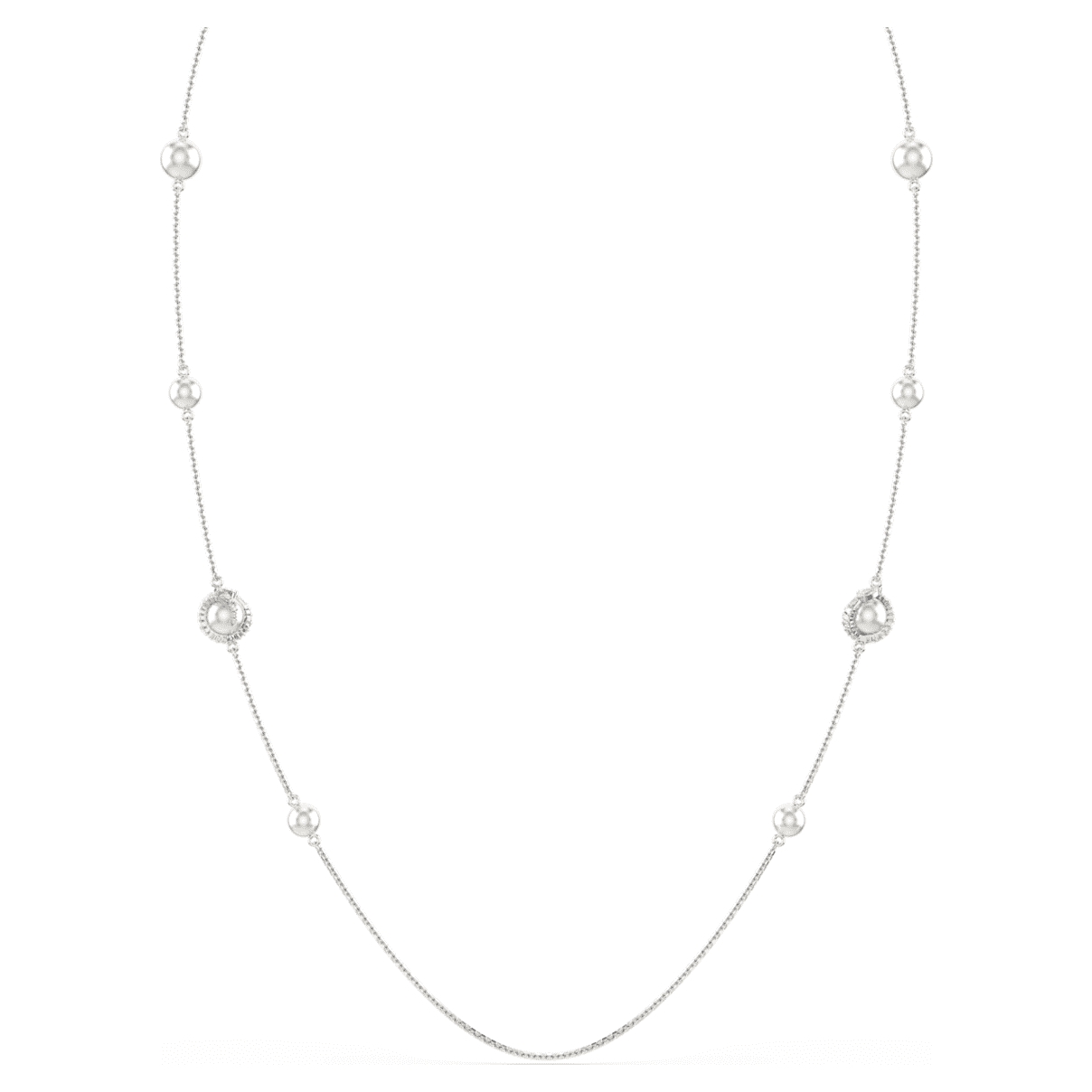 SNAKE STRANDAGE CRYSTAL PEARL MIXED CUTS YEAR OF THE SNAKE WHITE RHODIUM PLATED