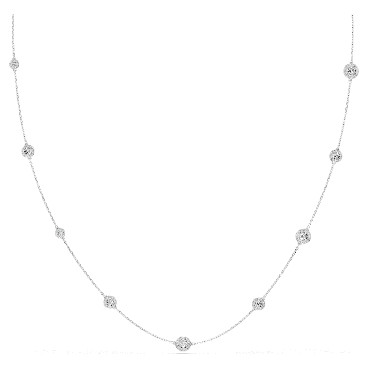 UNA ANGELIC STRANDAGE ROUND CUT WHITE RHODIUM PLATED