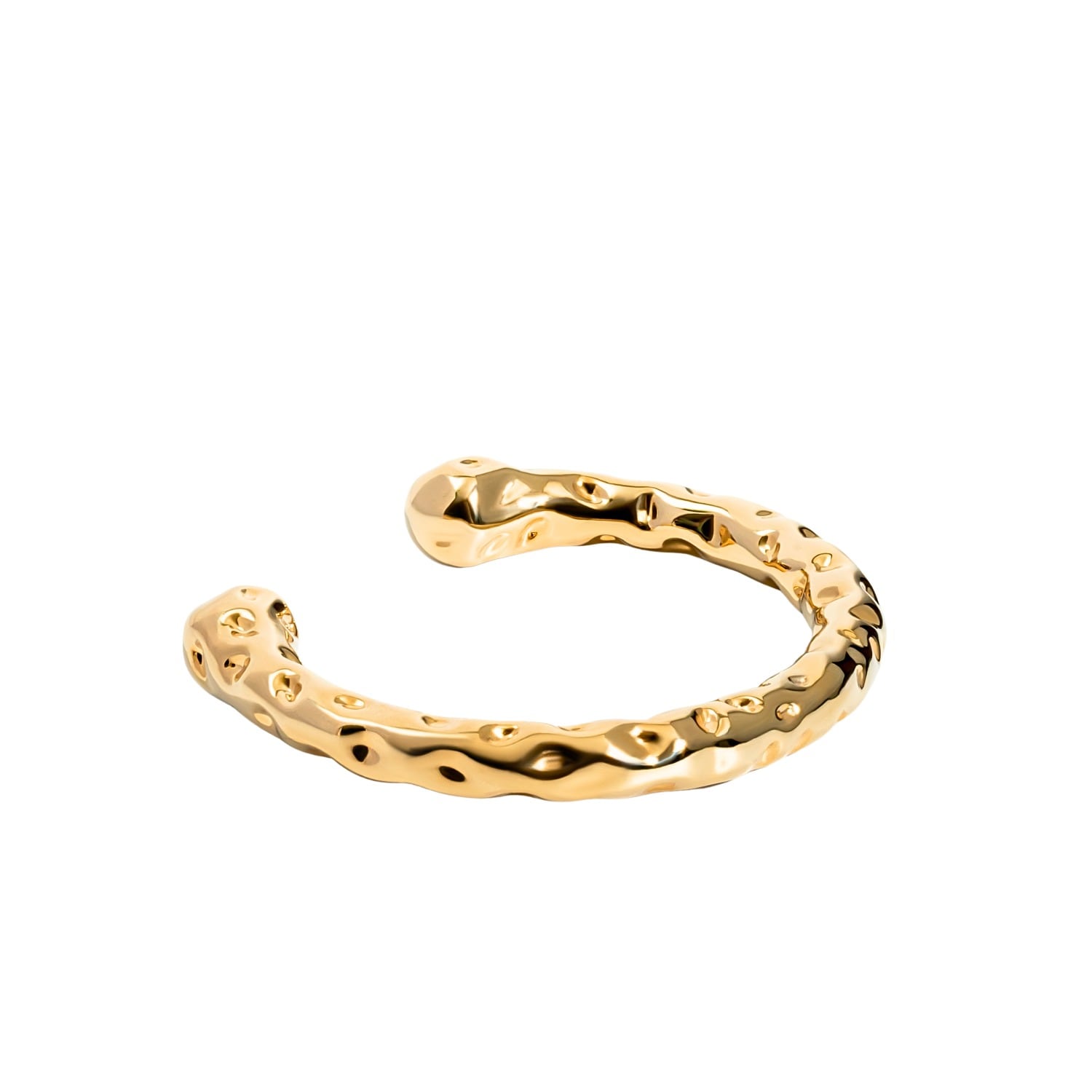 Collins Gold Hammered Open Cuff Bracelet