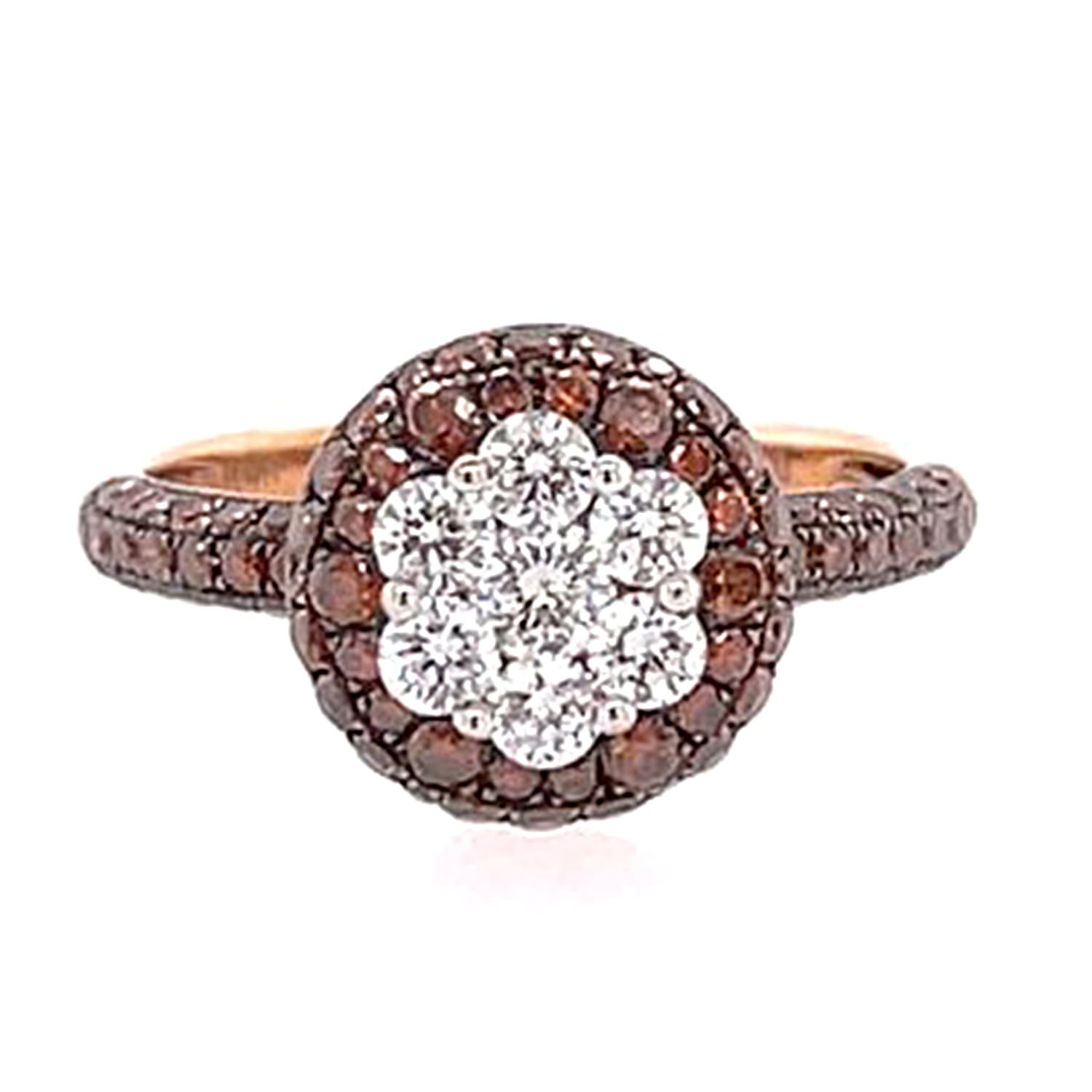Colored Diamond Cocktail Ring In 14K Yellow Gold