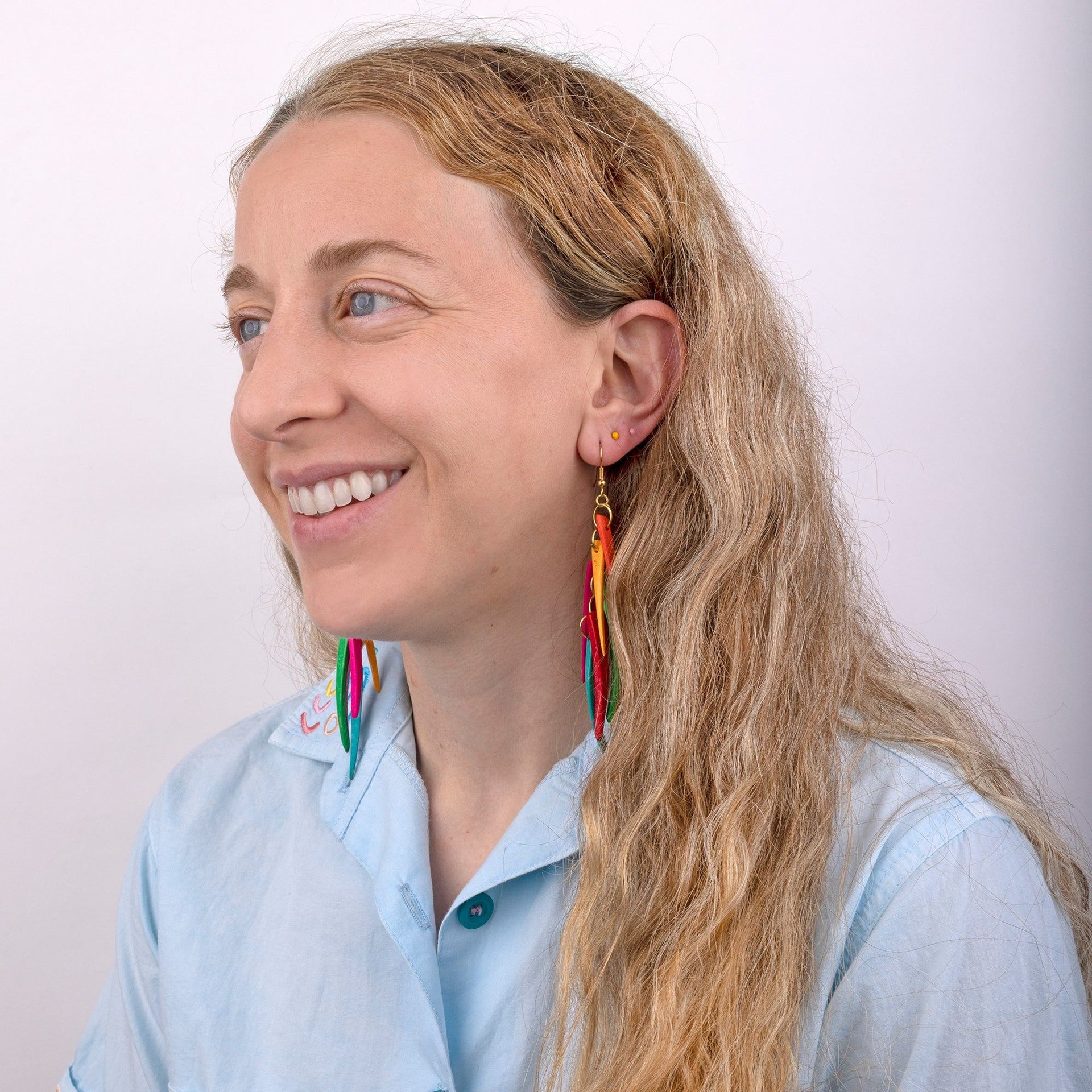 Colorful Peppers Vintage Earrings