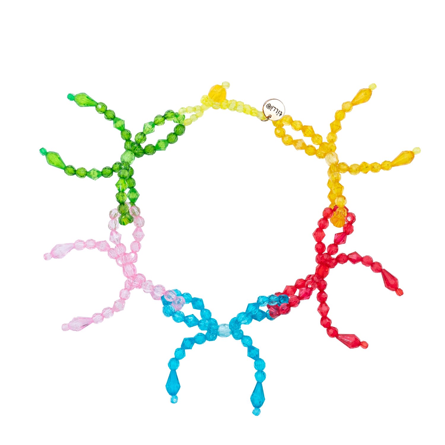 Colorful Playful Ribbon Bead Necklace