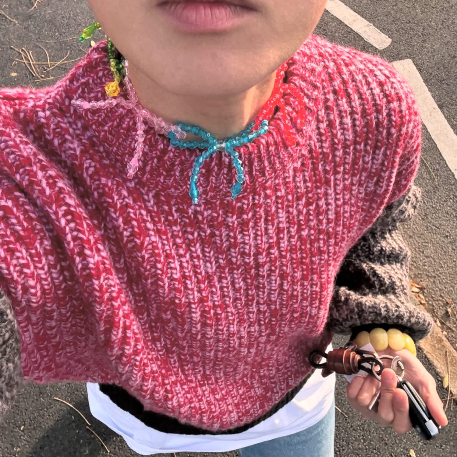 Colorful Playful Ribbon Bead Necklace