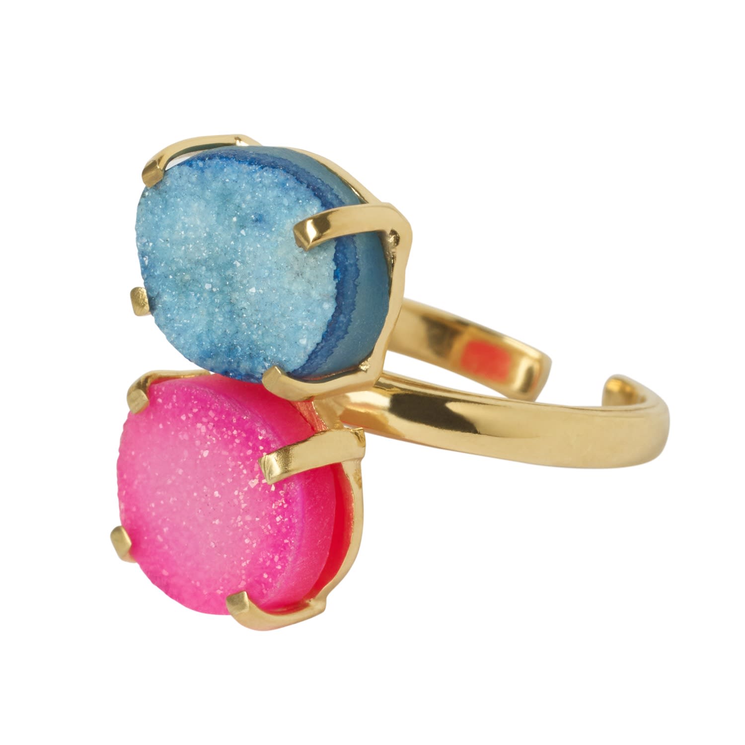 Colour Pop Druzy Agate Adjustable Ring