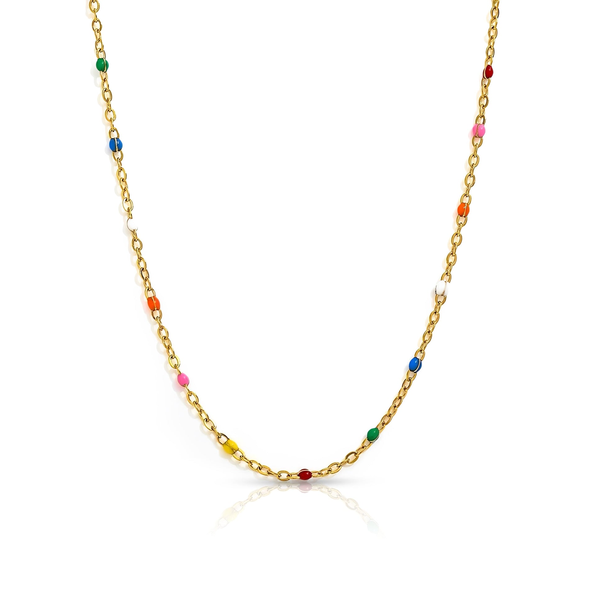Colour Wave Fine Beaded Waterproof Necklace